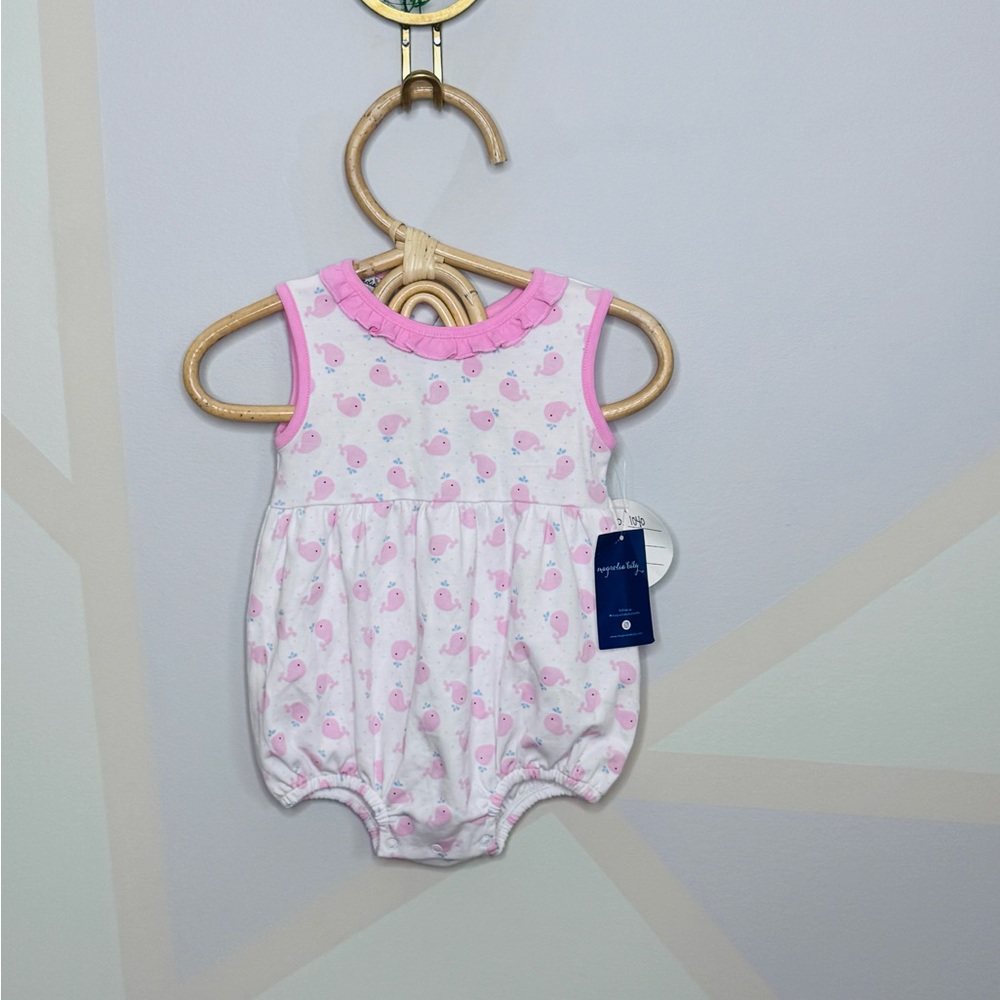 Magnolia Pink Ruffle-Trim Infant Romper